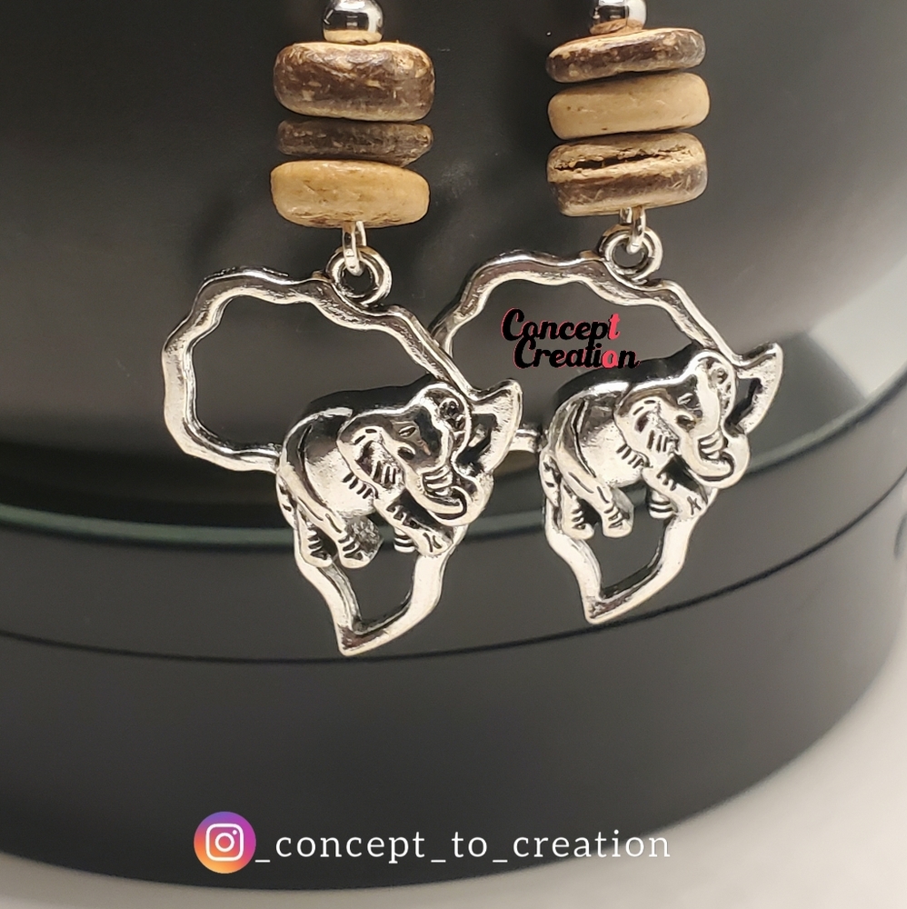 2" Beaded Africa Dangle Earrings | Dainty Earrings for her